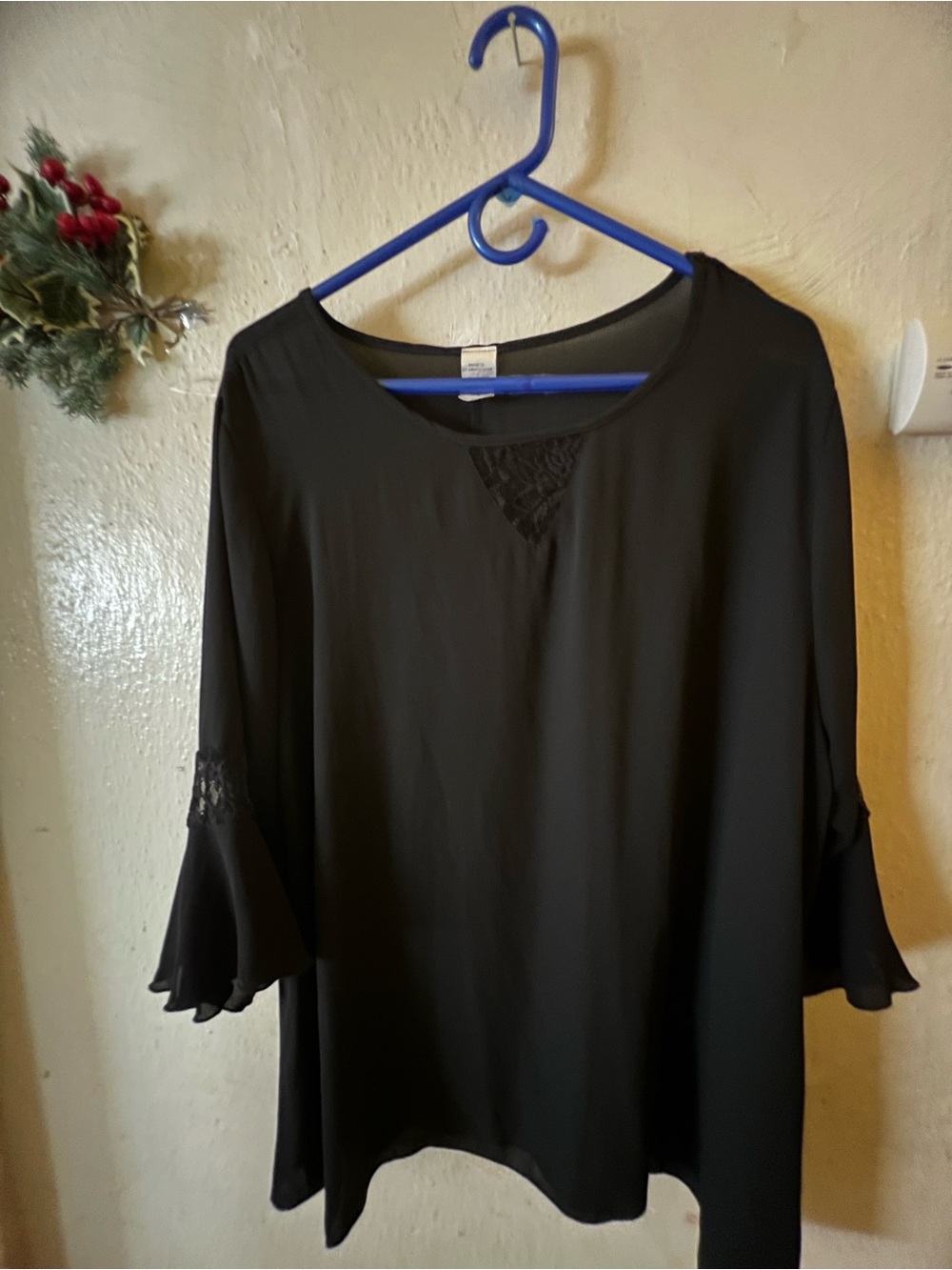ELF Black Lace-Accent Tunic Top